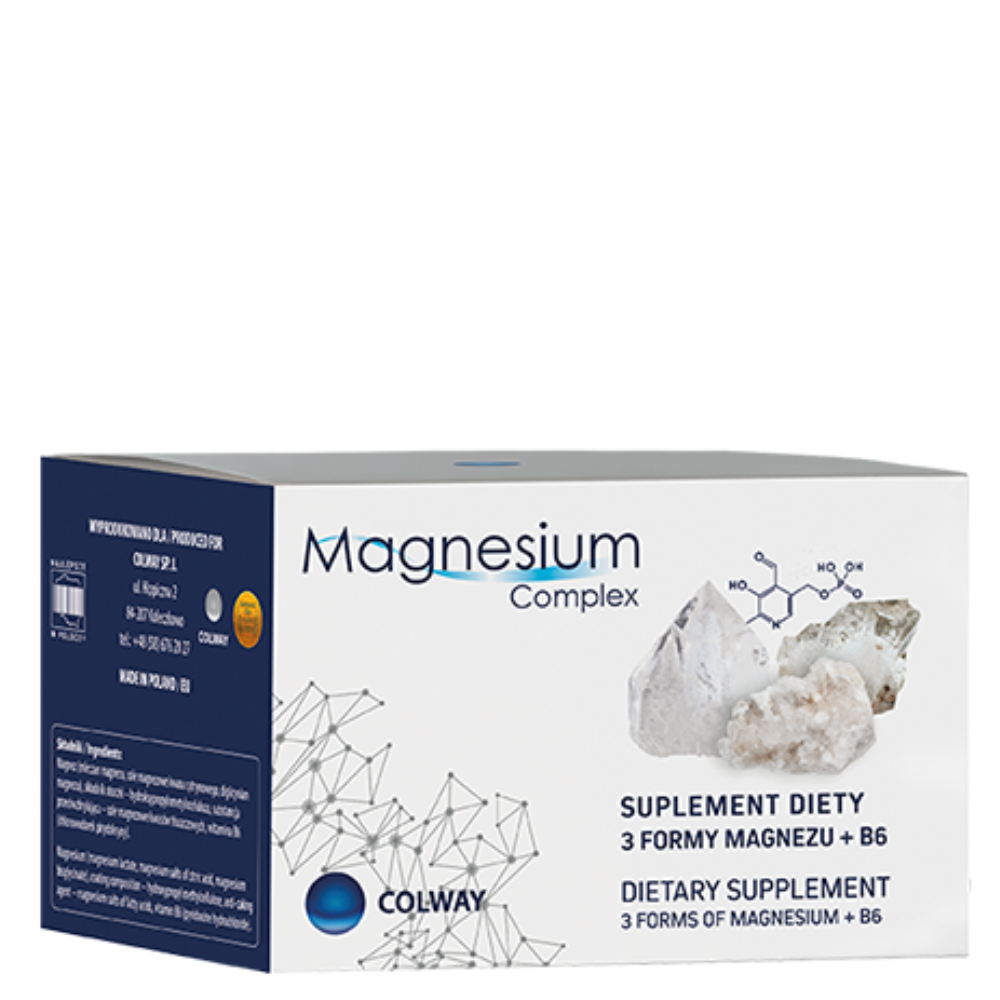 Magnesium Complex. Blanda þriggja tegunda magnesíums. 60 hylki.